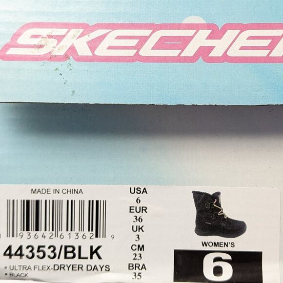 Skechers Ultra Flex Dryer Days Winter Boots, Black, Women\'s 6